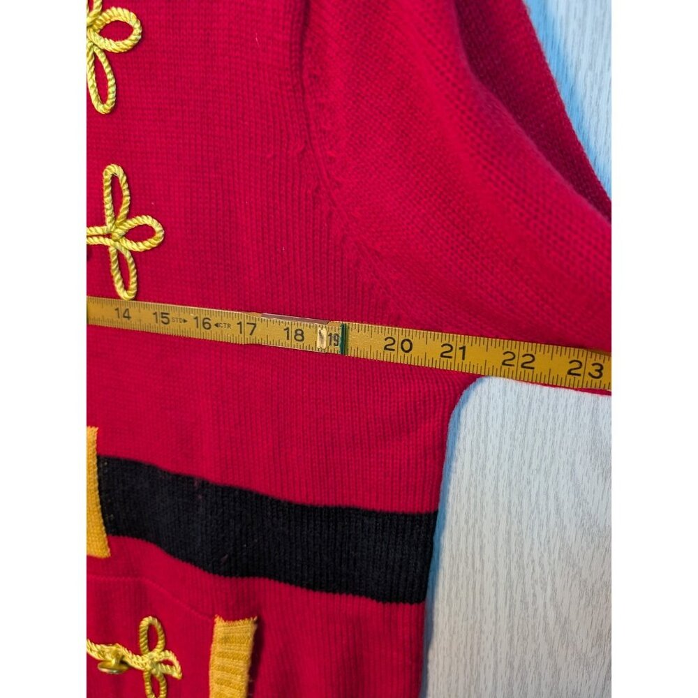 33 Degrees Ugly Christmas Sweater M Mens Nutcracker Soldier Holiday Party Fun - Picture 6 of 7